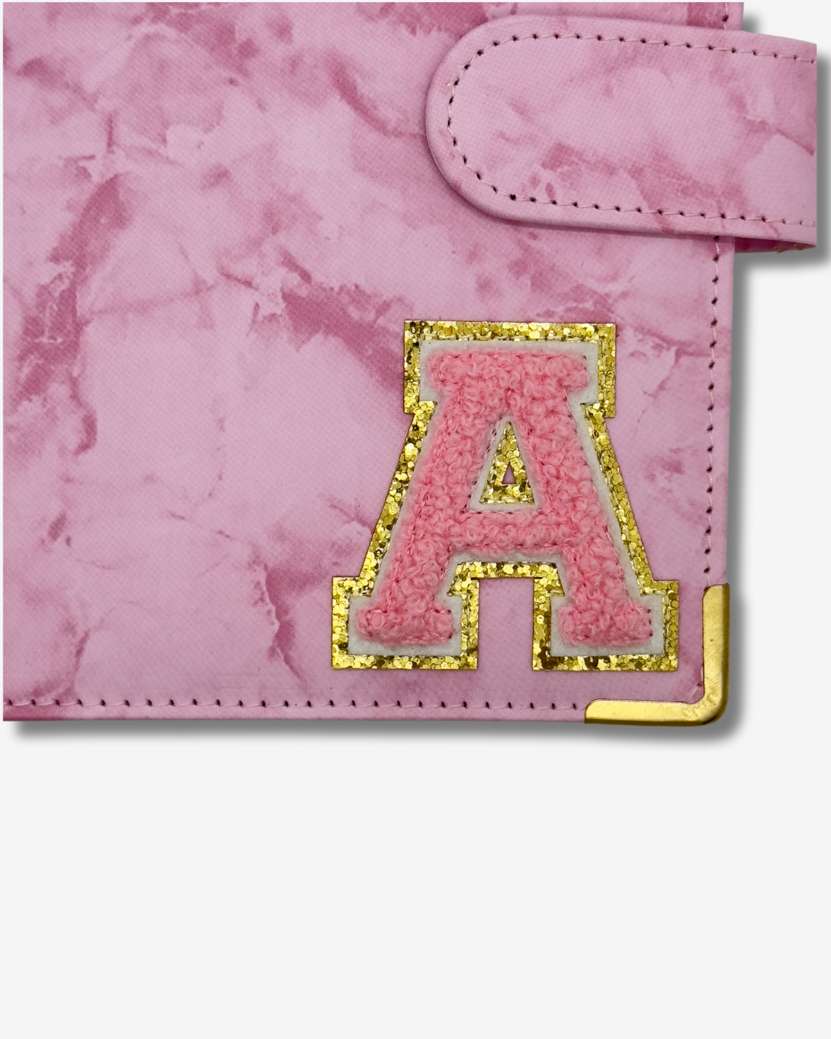 Buchstaben Sticker 3D Schwarz/Rosa/Weiß